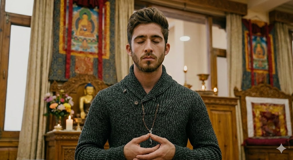 Morning light through a window onto a wooden table with tea